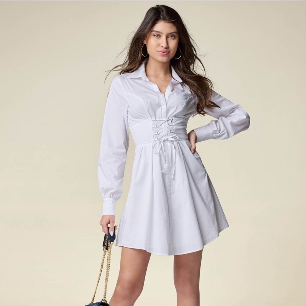 Like new corset waist shirt dress